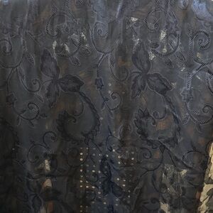 Scarf Elegant Navy Lace Fabric